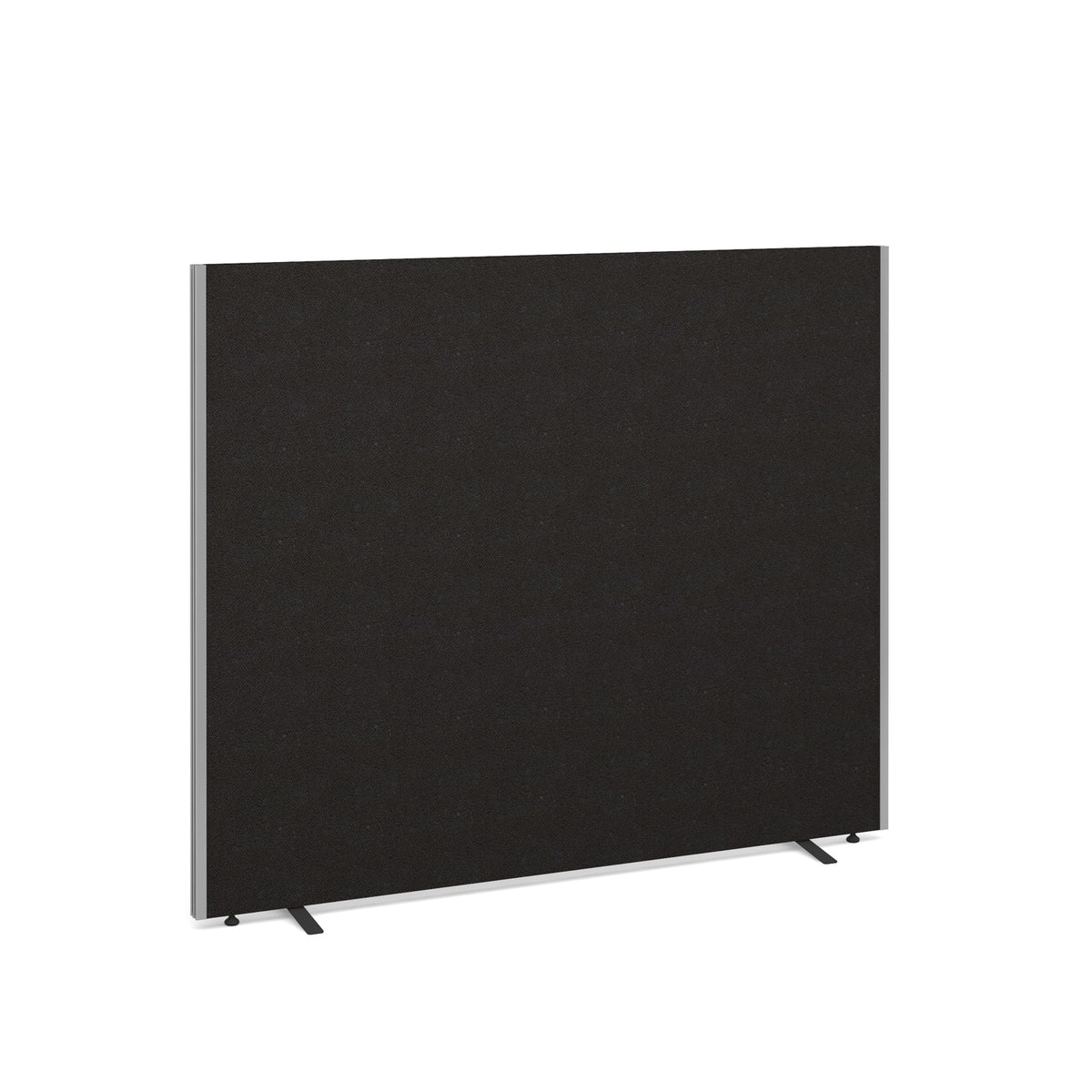 Floor standing fabric screen 1500mm high x 1800mm wide - black - view 1