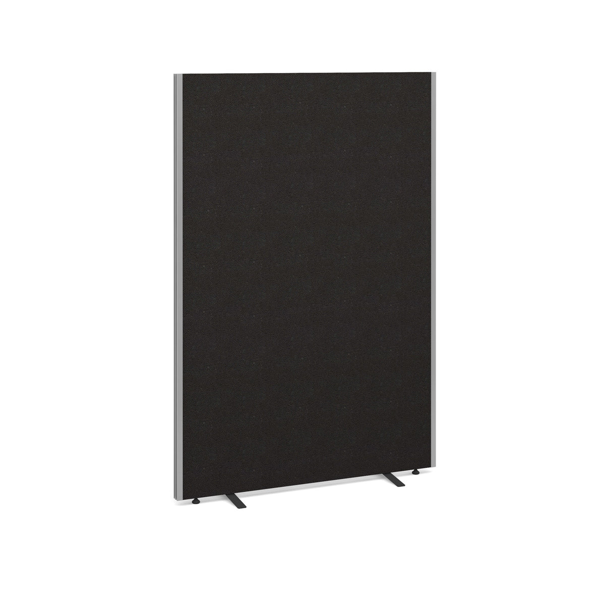 Floor standing fabric screen 1800mm high x 1200mm wide - black - view 1