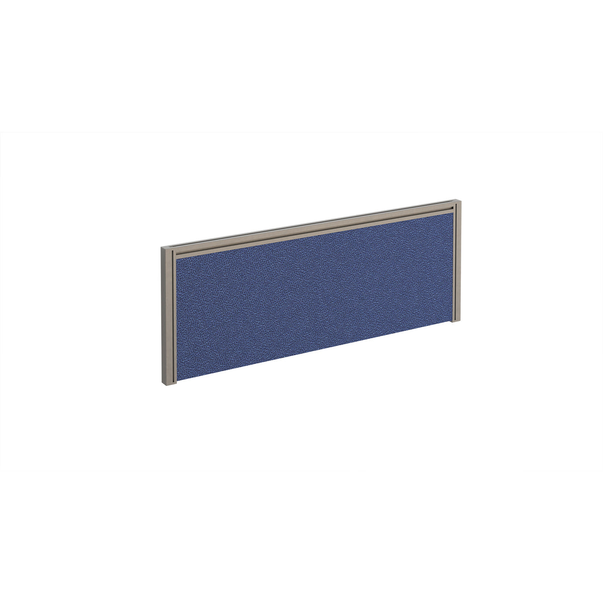 Straight fabric desktop screen 1000mm x 380mm - made to order fabric with silver aluminium frame - view 1