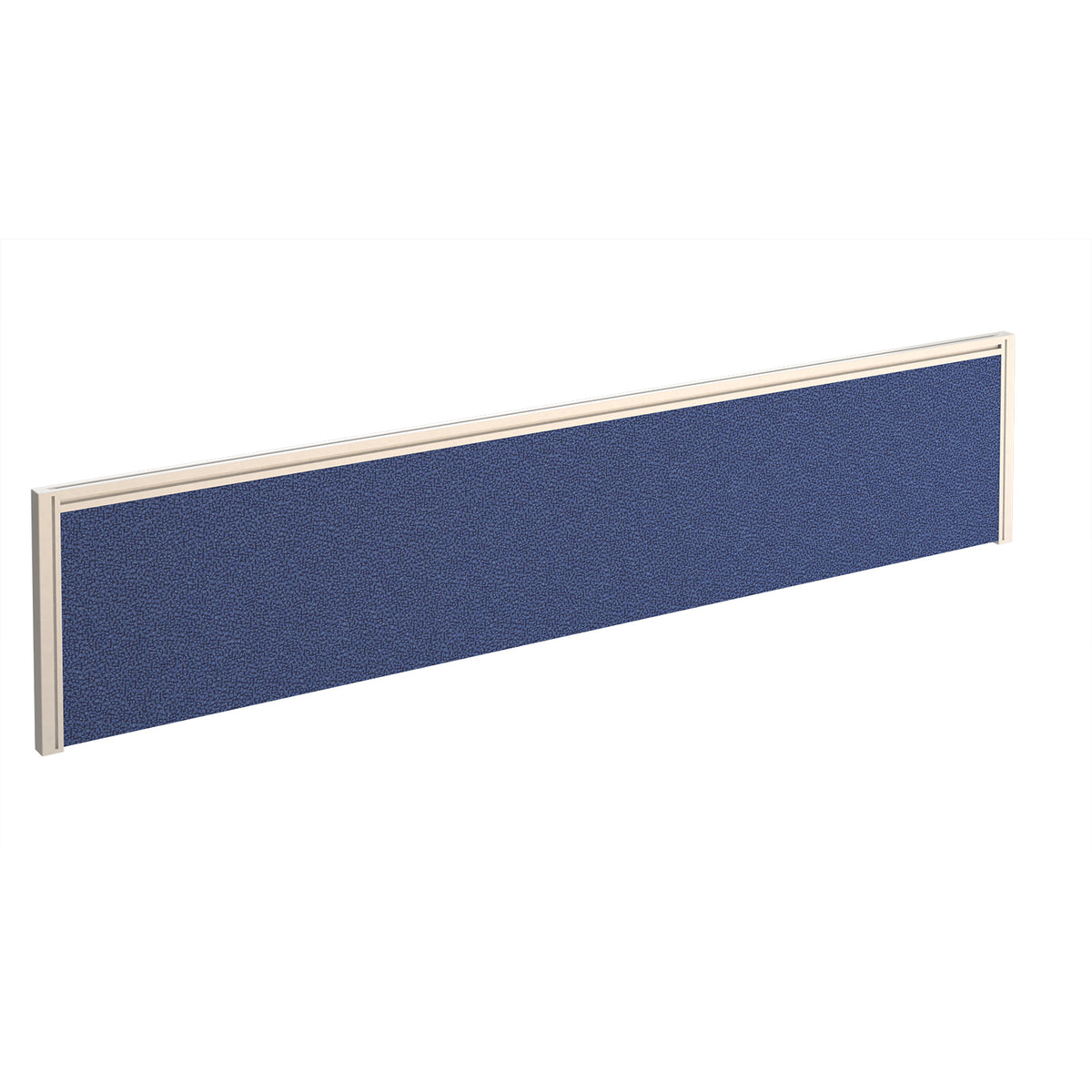 Straight fabric desktop screen 1800mm x 380mm - made to order fabric with white aluminium frame - view 1