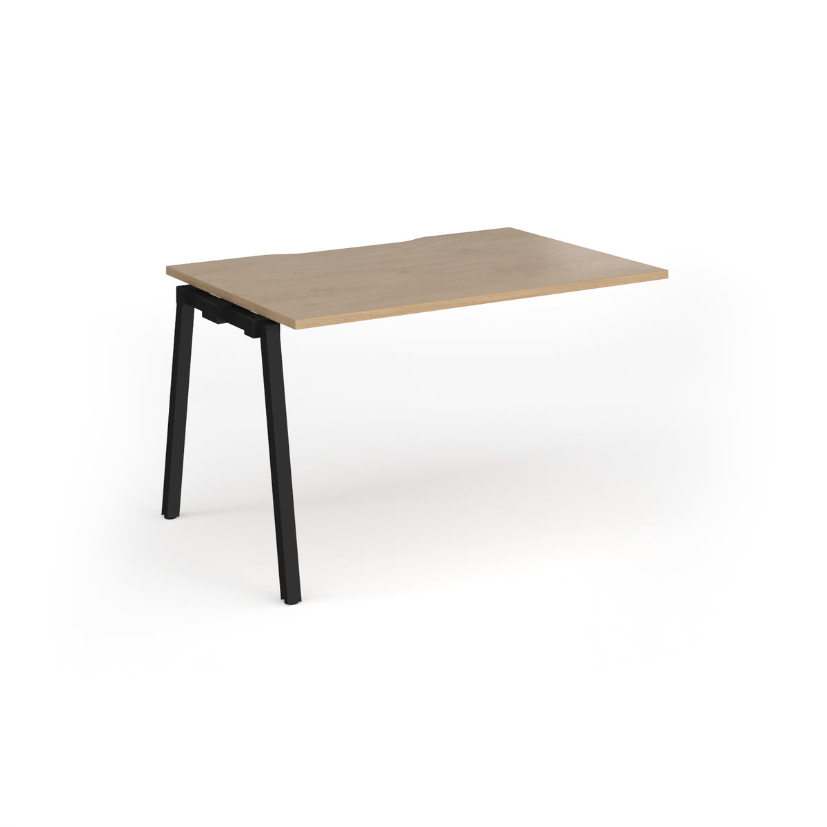 Connex Angled 1200 x 800 x 725mm Single Add On Bay - Black Frame / Kendal Oak Top - view 1