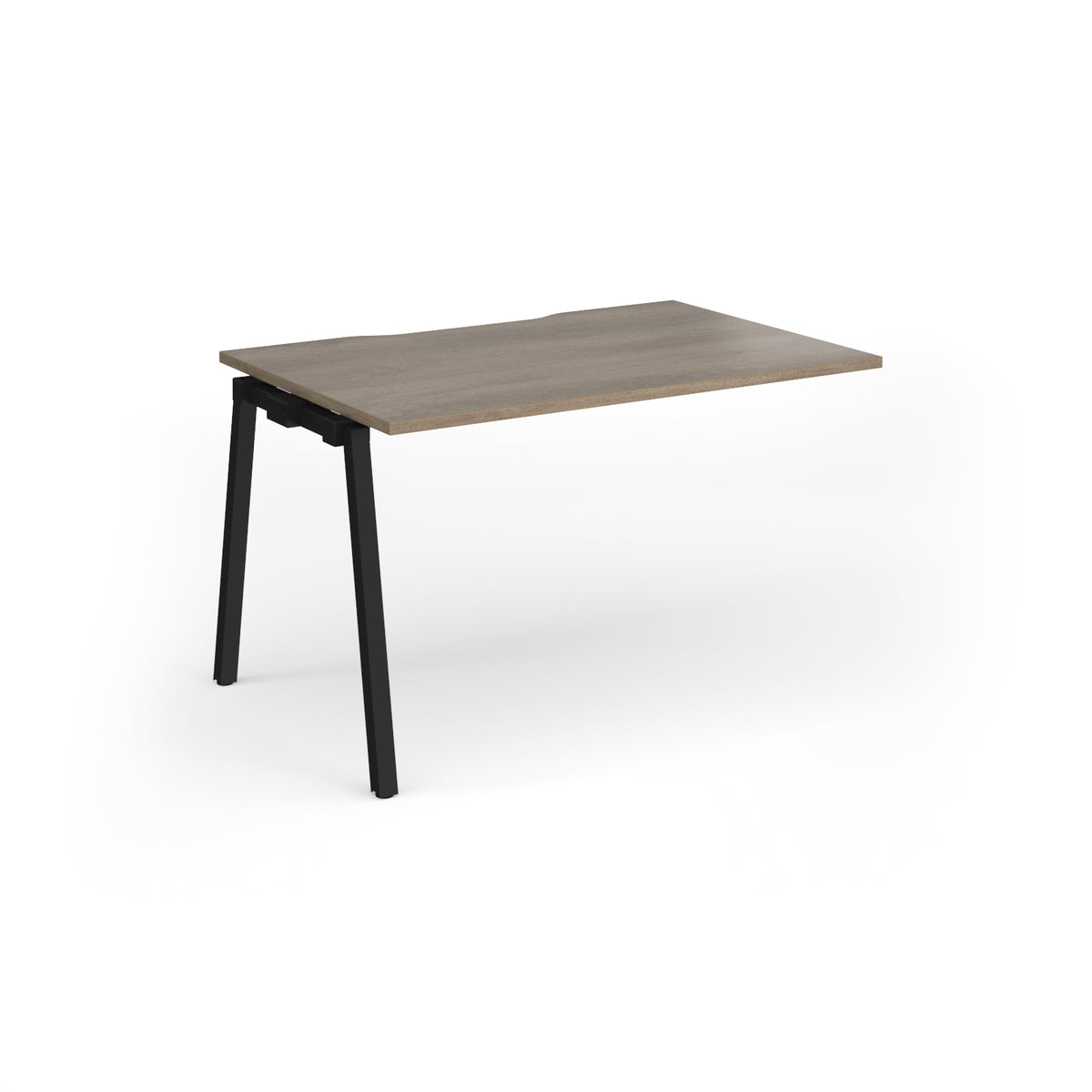 Connex Angled 1200 x 800 x 725mm Single Add On Bay - Black Frame / Nebraska Oak Top - view 1