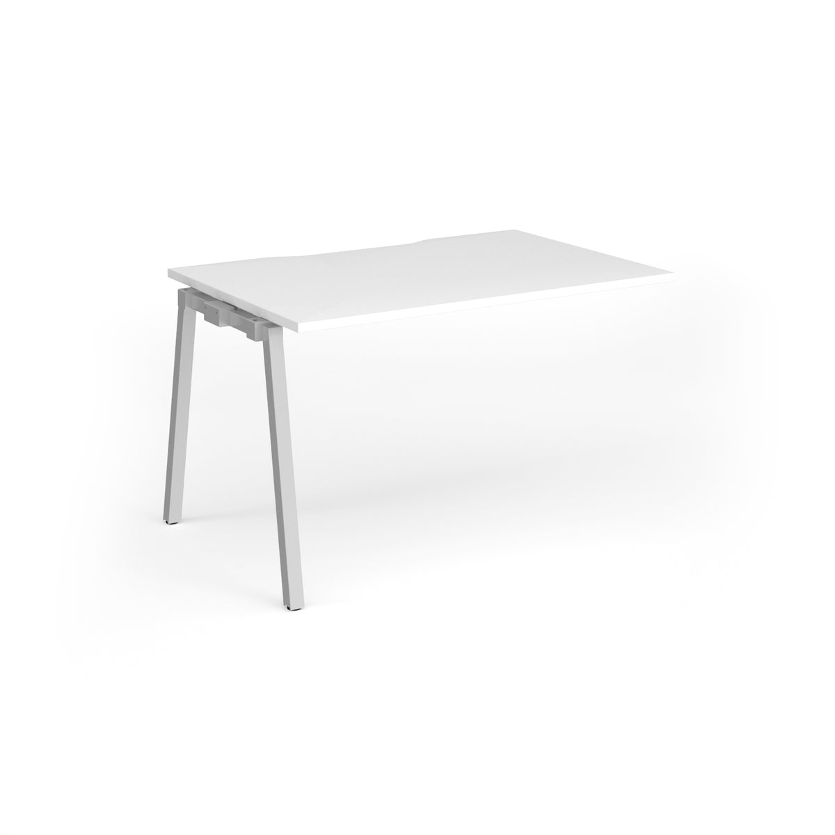 Connex Angled 1200 x 800 x 725mm Single Add On Bay - Silver Frame / White Top - view 1