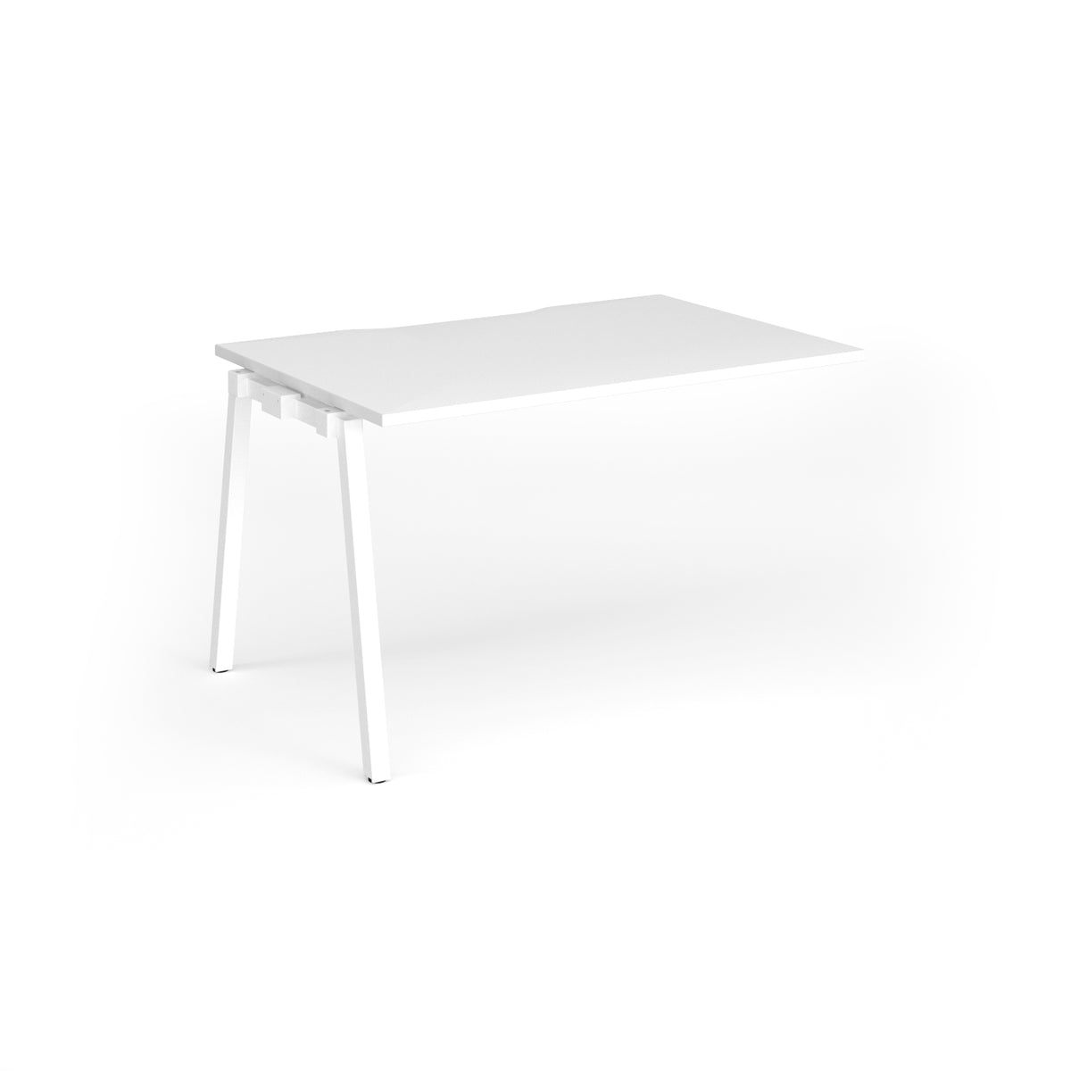 Connex Angled 1200 x 800 x 725mm Single Add On Bay - White Frame / White Top - view 1