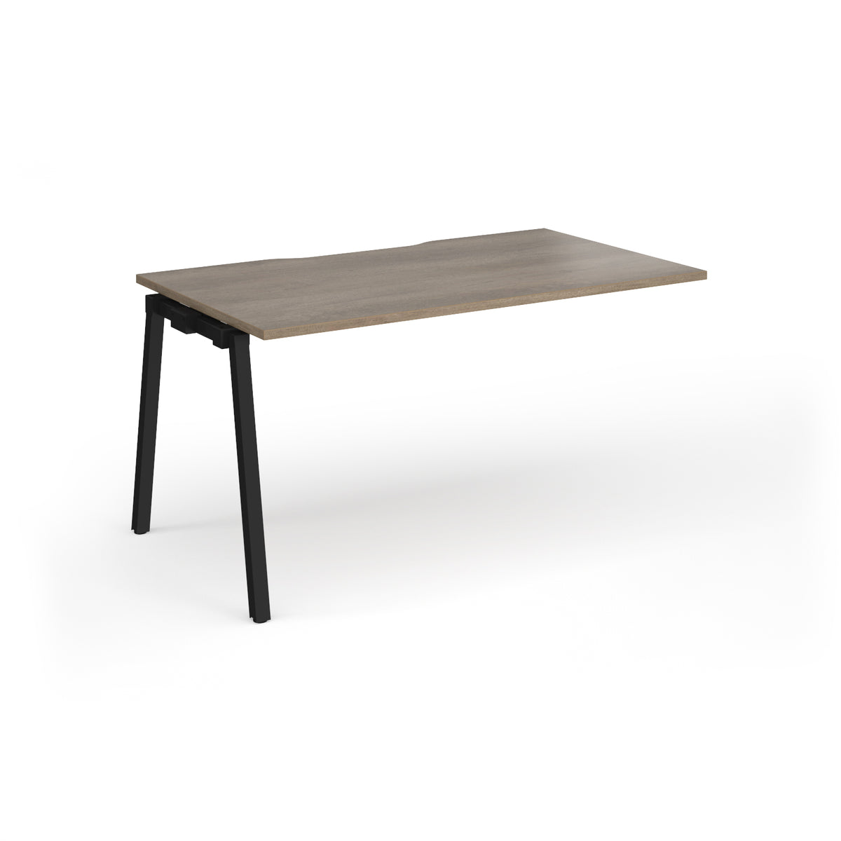 Connex Angled 1400 x 800 x 725mm Single Add On Bay - Black Frame / Nebraska Oak Top - view 1