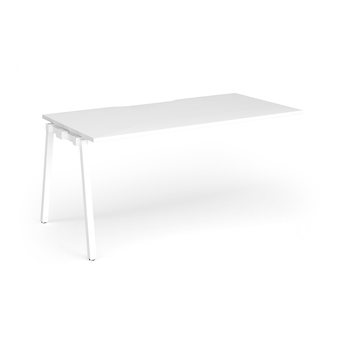 Connex Angled 1600 x 800 x 725mm Single Add On Bay - White Frame / White Top - view 1