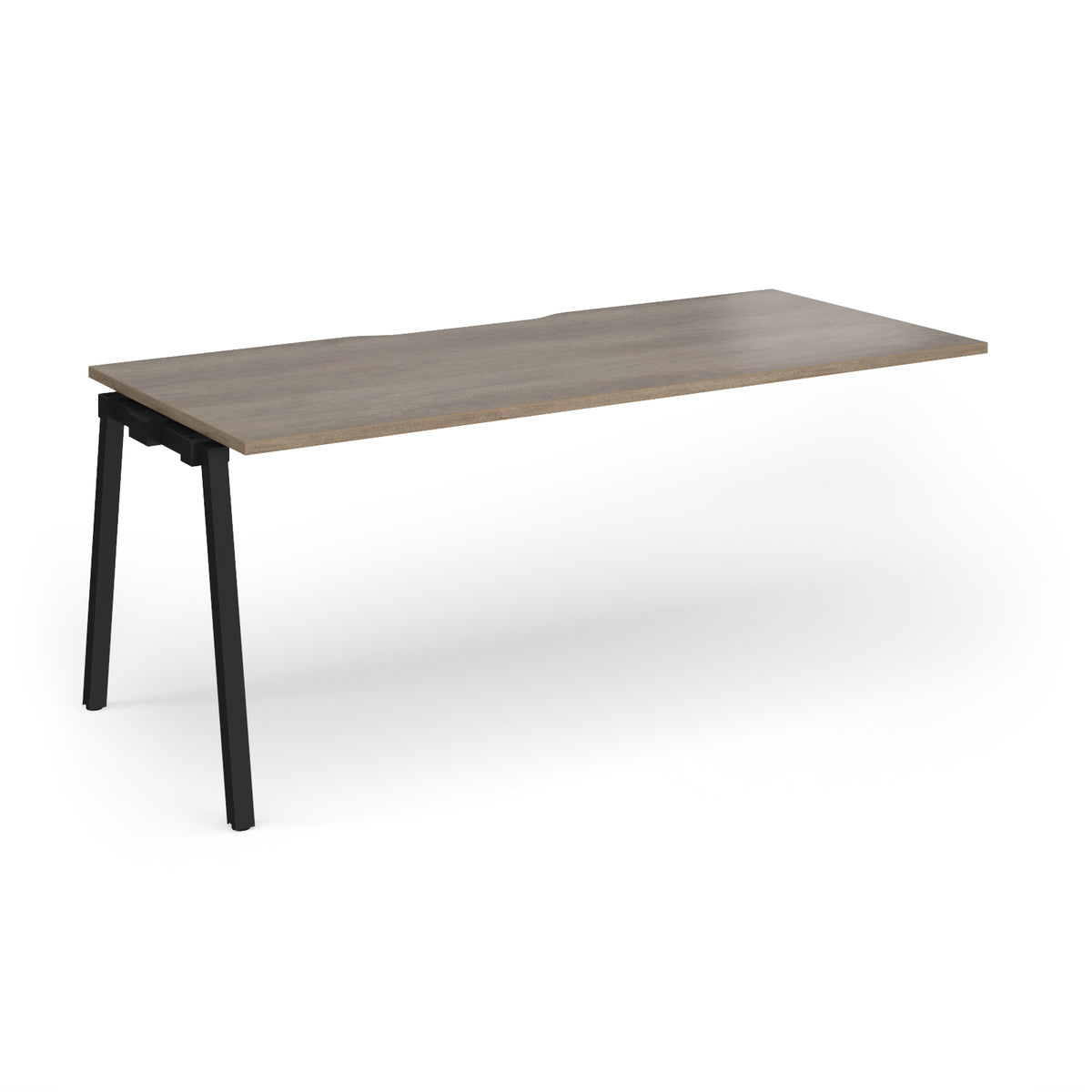 Connex Angled 1800 x 800 x 725mm Single Add On Bay - Black Frame / Nebraska Oak Top - view 1