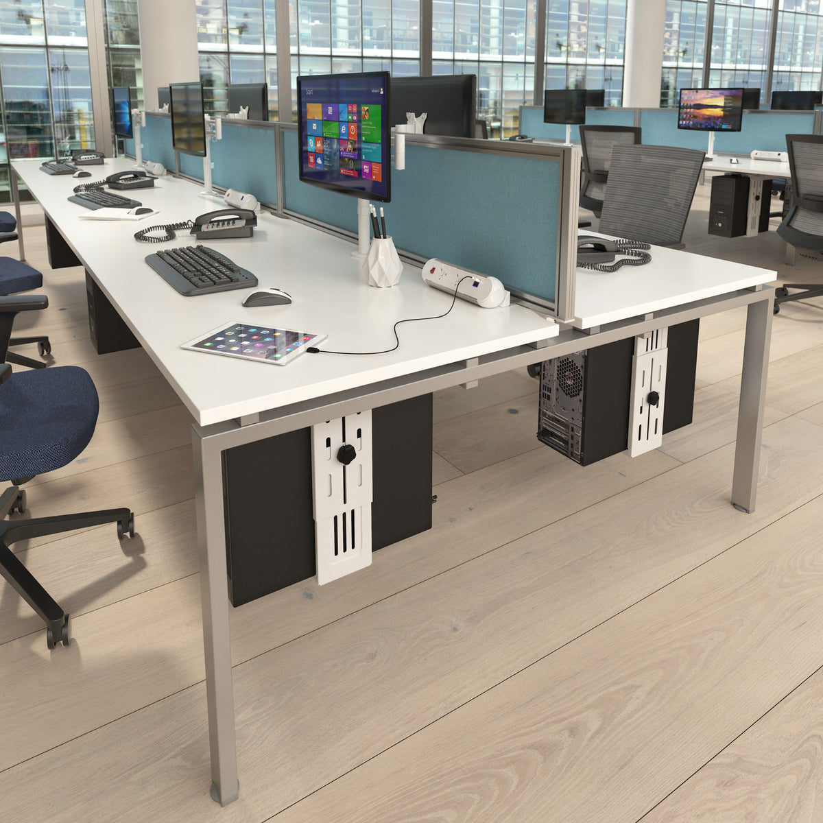Halo large under desk CPU holder - black - view 3