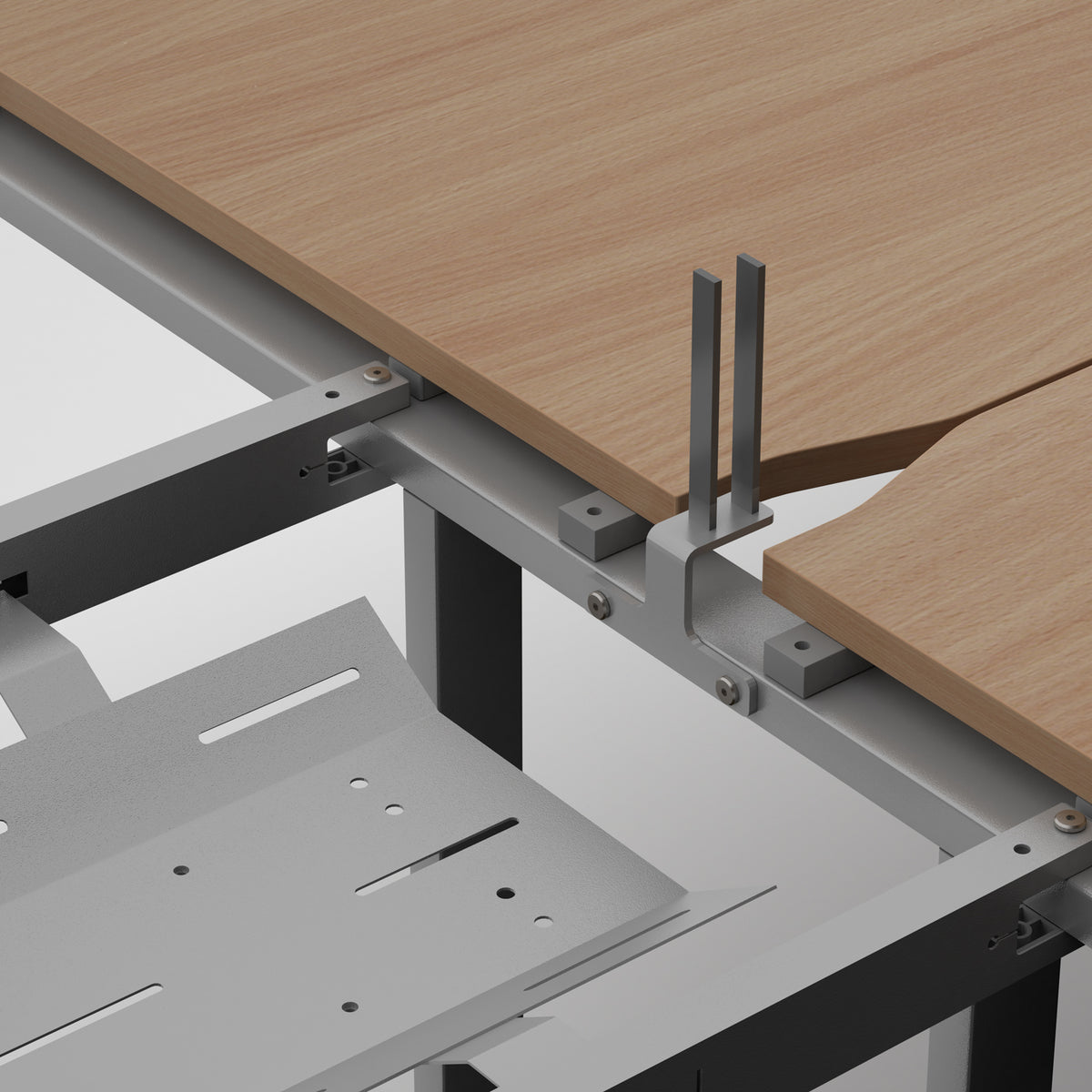 Screen bracket for intermediate back to back Adapt and Fuze desks - black - view 2