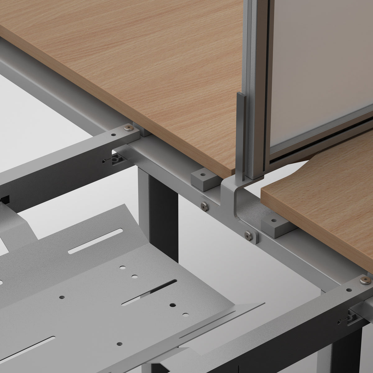 Screen bracket for intermediate back to back Adapt and Fuze desks - black - view 3