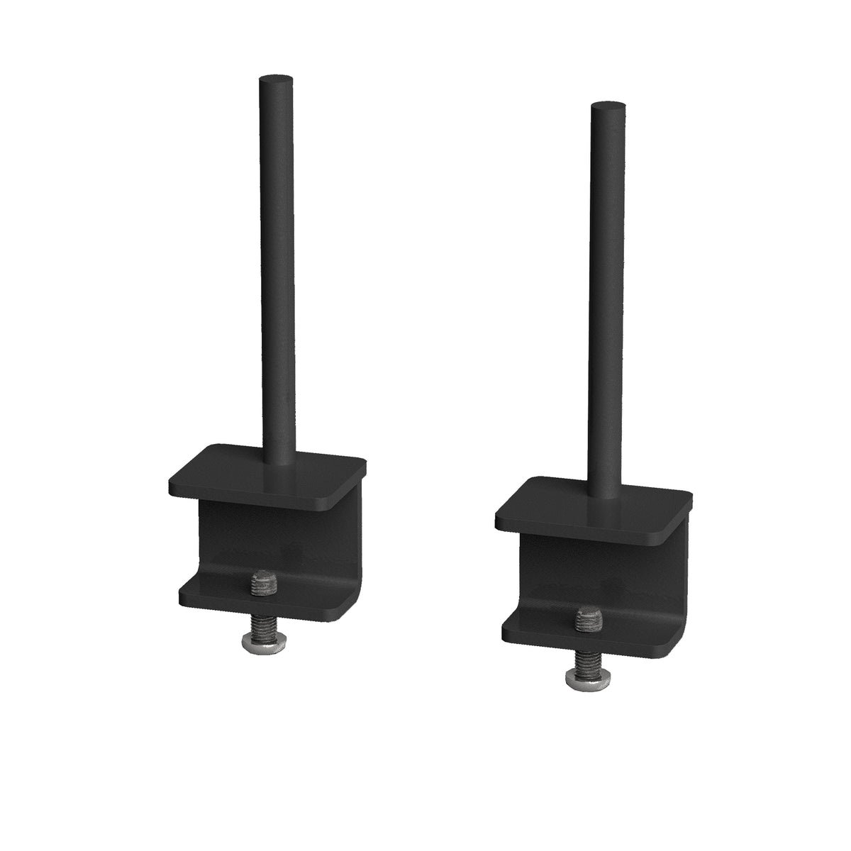 Fabric screen brackets for single desks or runs of Adapt and Fuze single desks (pair) - black - view 1