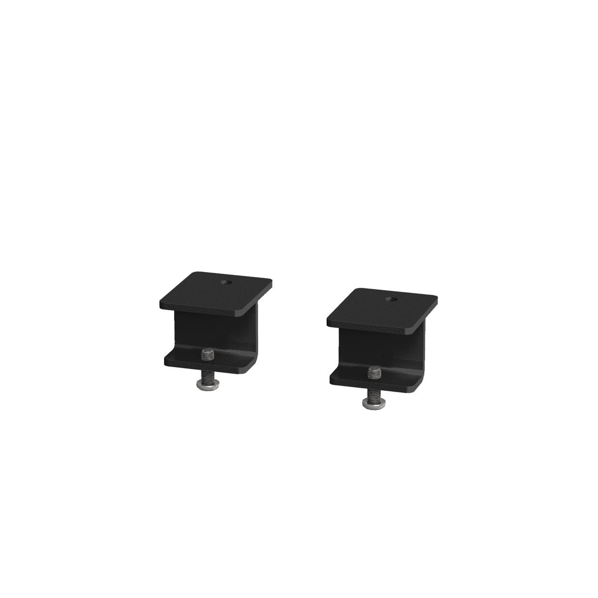 Glazed screen brackets for single Adapt and Fuze desks or runs of single desks (pair) - black - view 1