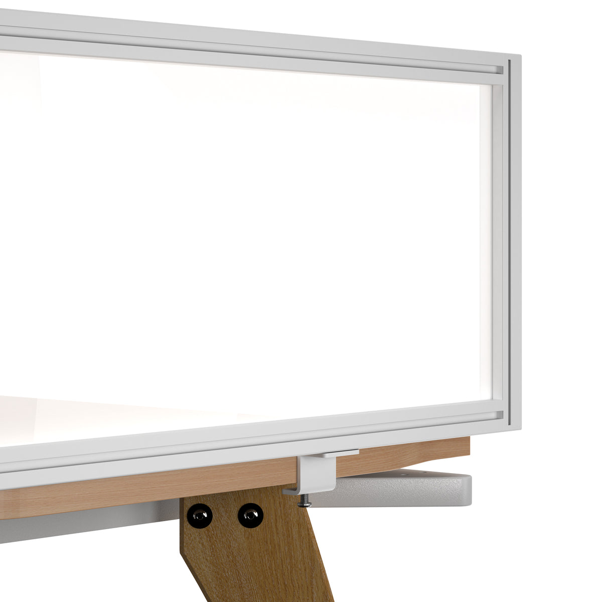 Glazed screen brackets for single Adapt and Fuze desks or runs of single desks (pair) - black - view 2