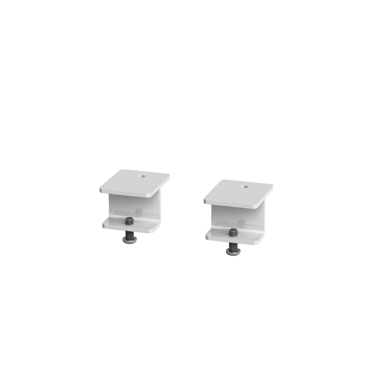 Glazed screen brackets for single Adapt and Fuze desks or runs of single desks (pair) - white - view 1