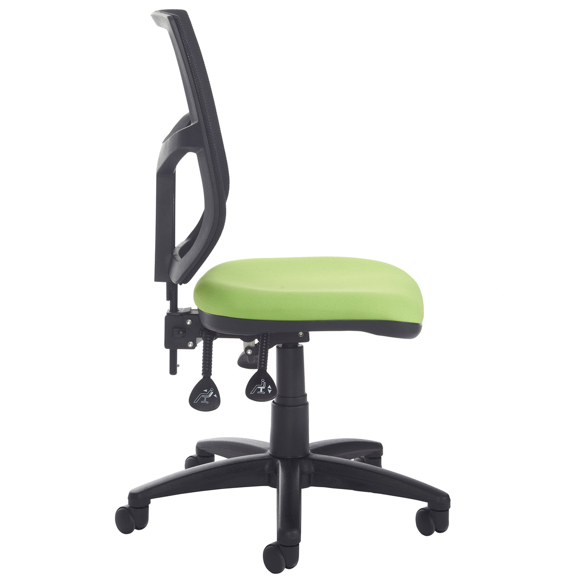 Altino mesh back asynchro operator chair with no arms - black - view 2