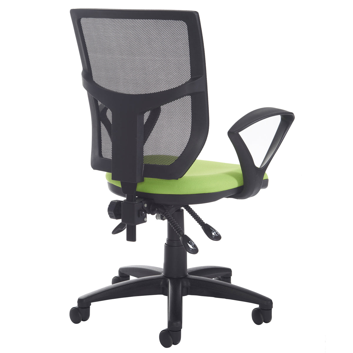 Altino mesh back asynchro operator chair with seat depth adjustment and fixed arms - black - view 3