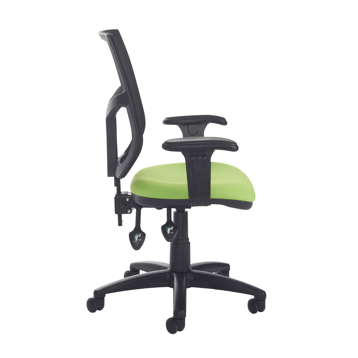Altino mesh back asynchro operator chair with seat depth adjustment and adjustable arms - black - view 2