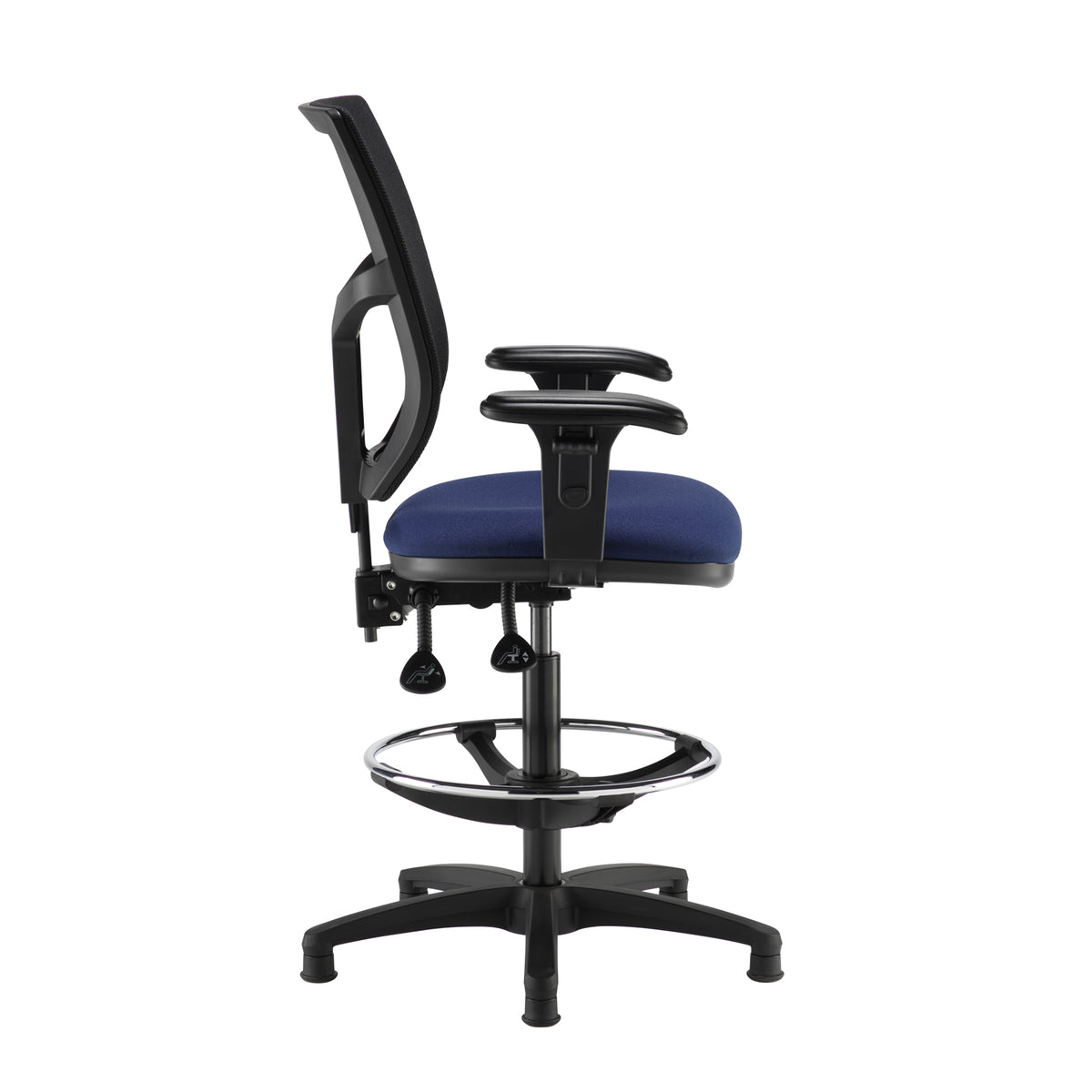 Altino mesh back draughtsman's chair with adjustable arms - made to order - view 2