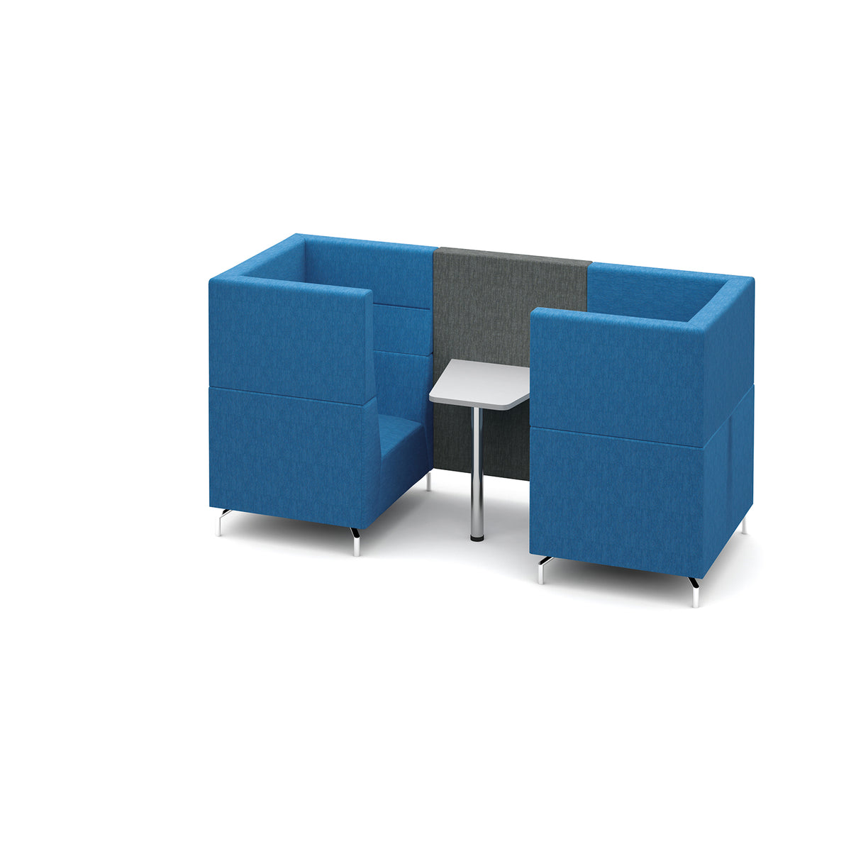 Alban Pod 2 person meeting booth with table - made to order - view 1