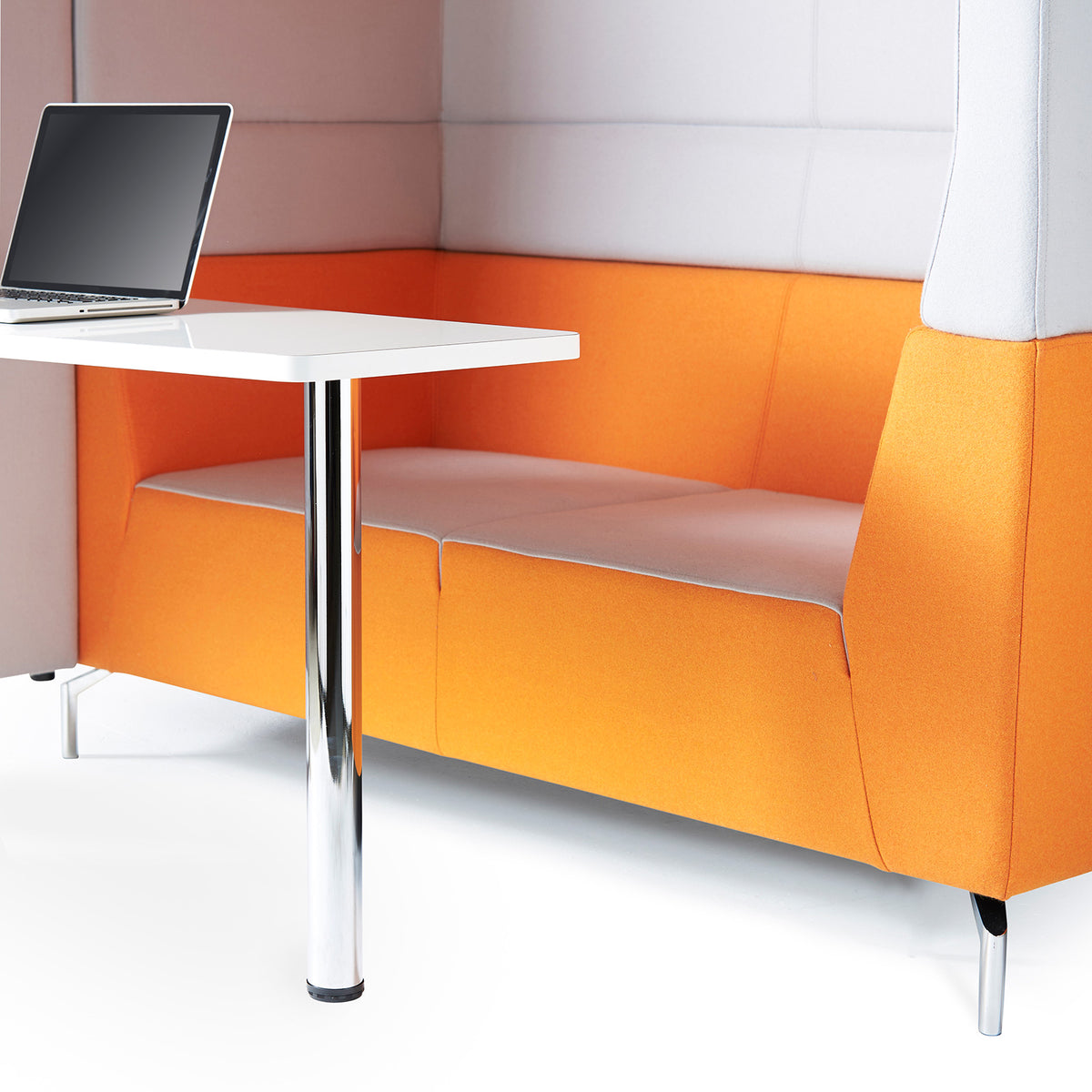 Alban Pod 4 person meeting booth with table - made to order - view 3