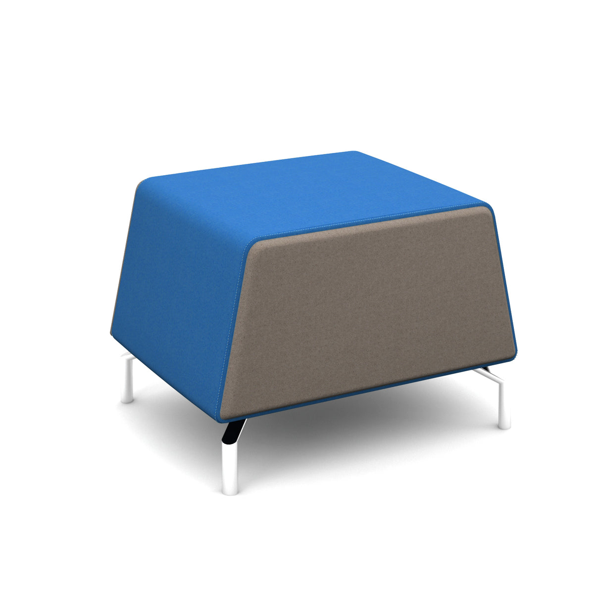Alban single foot stool with chrome legs - view 1