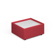Alto modular reception seating wooden table - White Top with made to order fabric base - view 1