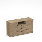Anson executive credenza unit - Barcelona Walnut - view 1
