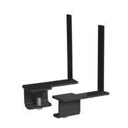 Aluminium framed screen brackets (pair) to fit on back of desk - black - view 1