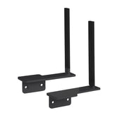 Aluminium framed screen brackets (pair) to fit on desk return - black - view 1