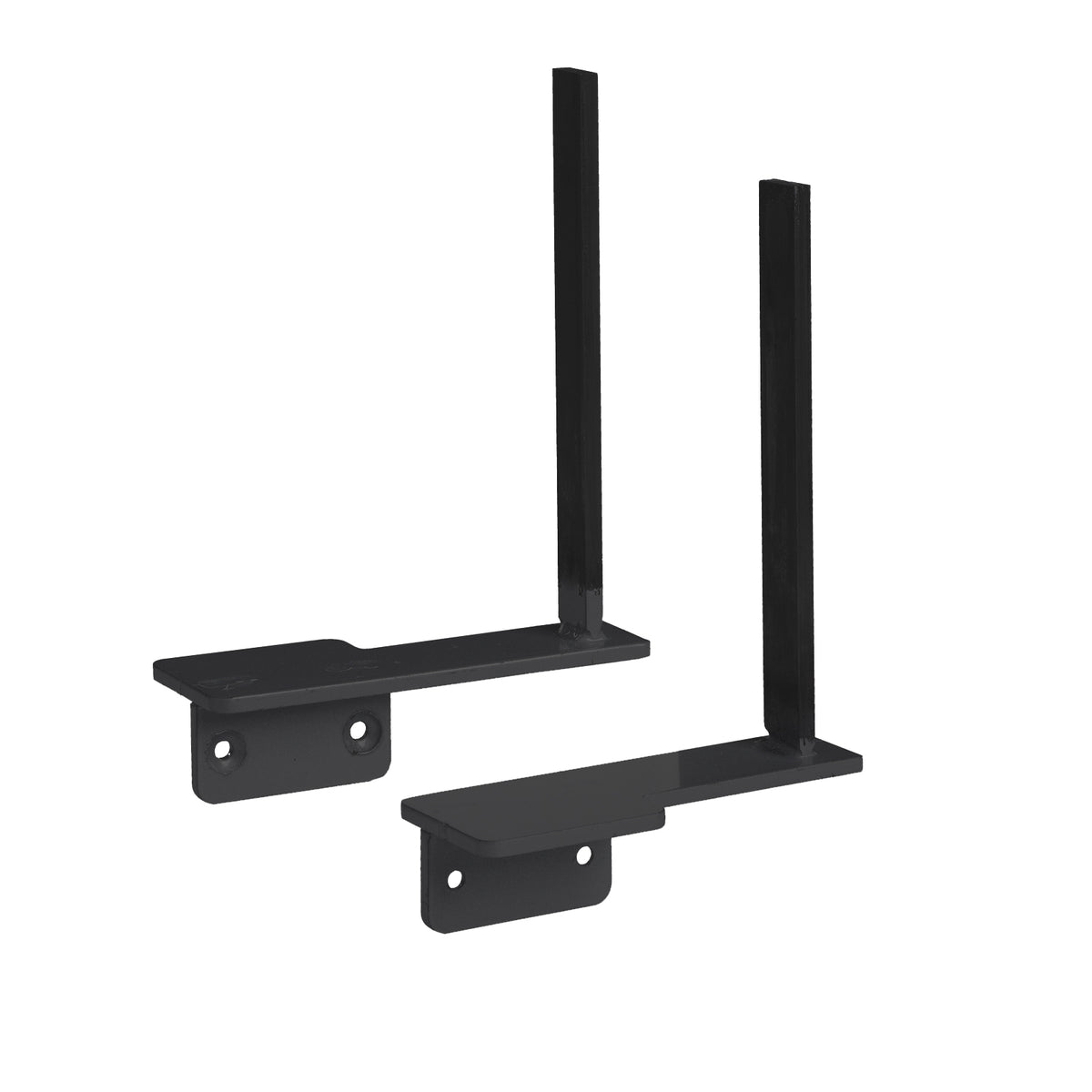 Aluminium framed screen brackets (pair) to fit on desk return - black - view 1