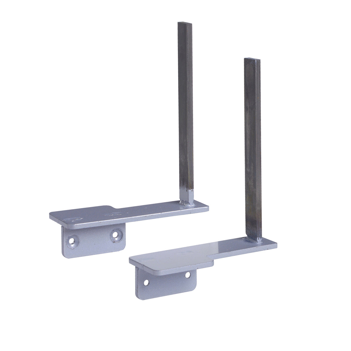Aluminium framed screen brackets (pair) to fit on desk return - silver - view 1