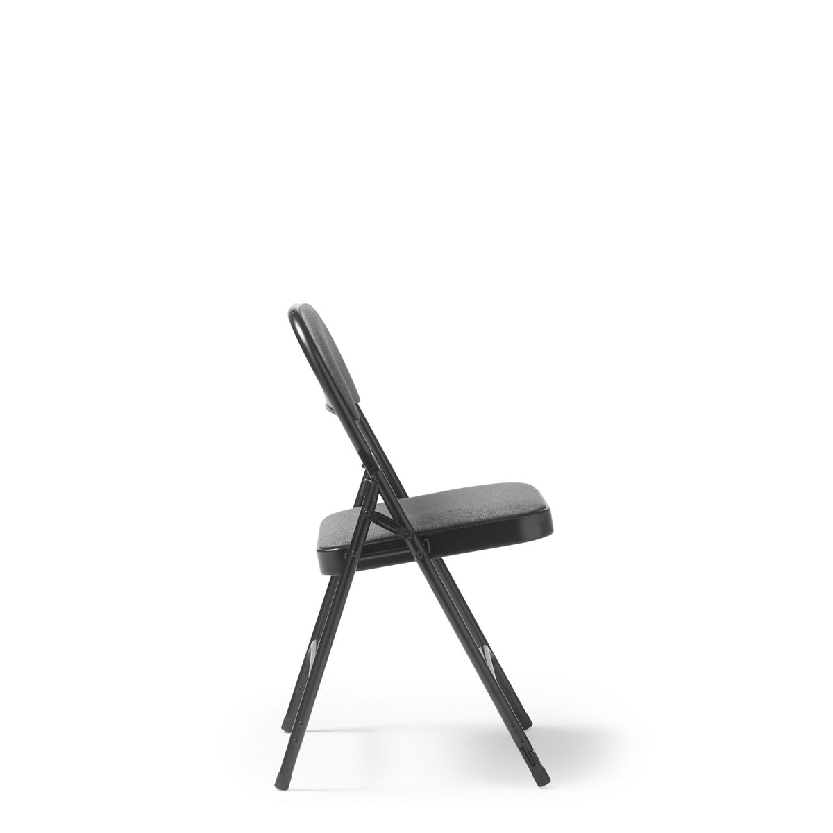 Aster steel folding chair with grey upholsteredseat and back - 4 Units per box - view 2