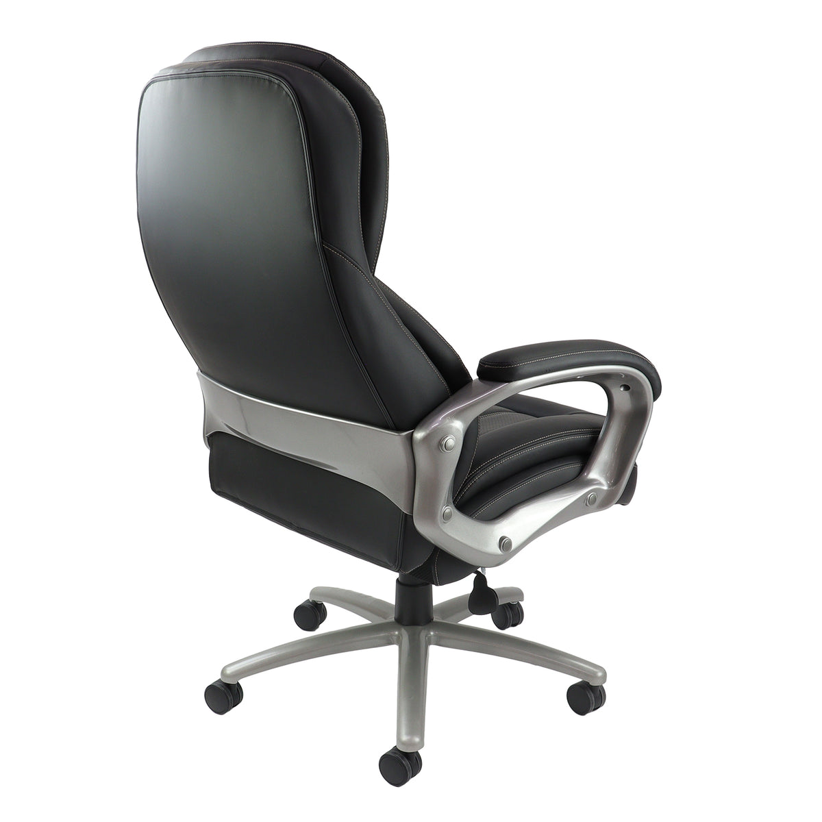 Atlas bariatric executive chair - black faux leather faced - view 3