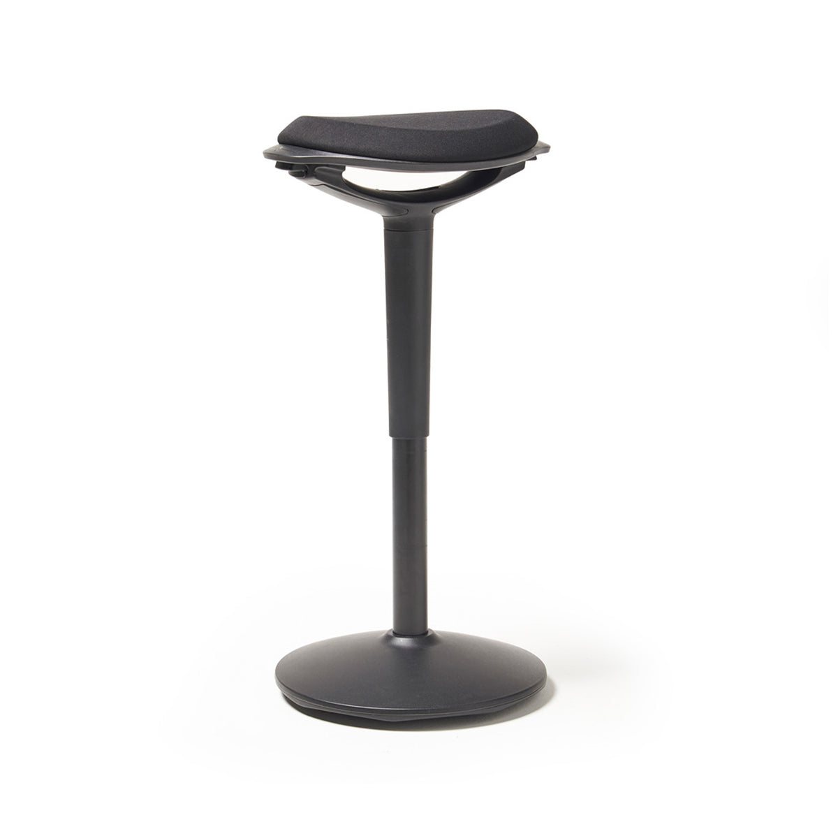 Ava is a height adjustable stool with black fabric seat - view 1