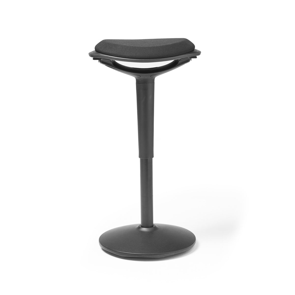 Ava is a height adjustable stool with black fabric seat - view 2