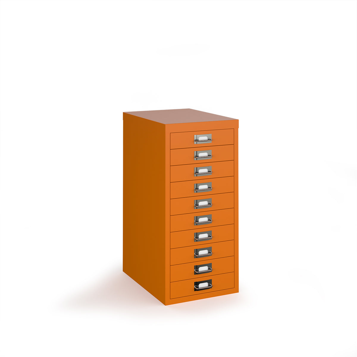 Bisley multi drawers with 10 drawers - orange - view 1