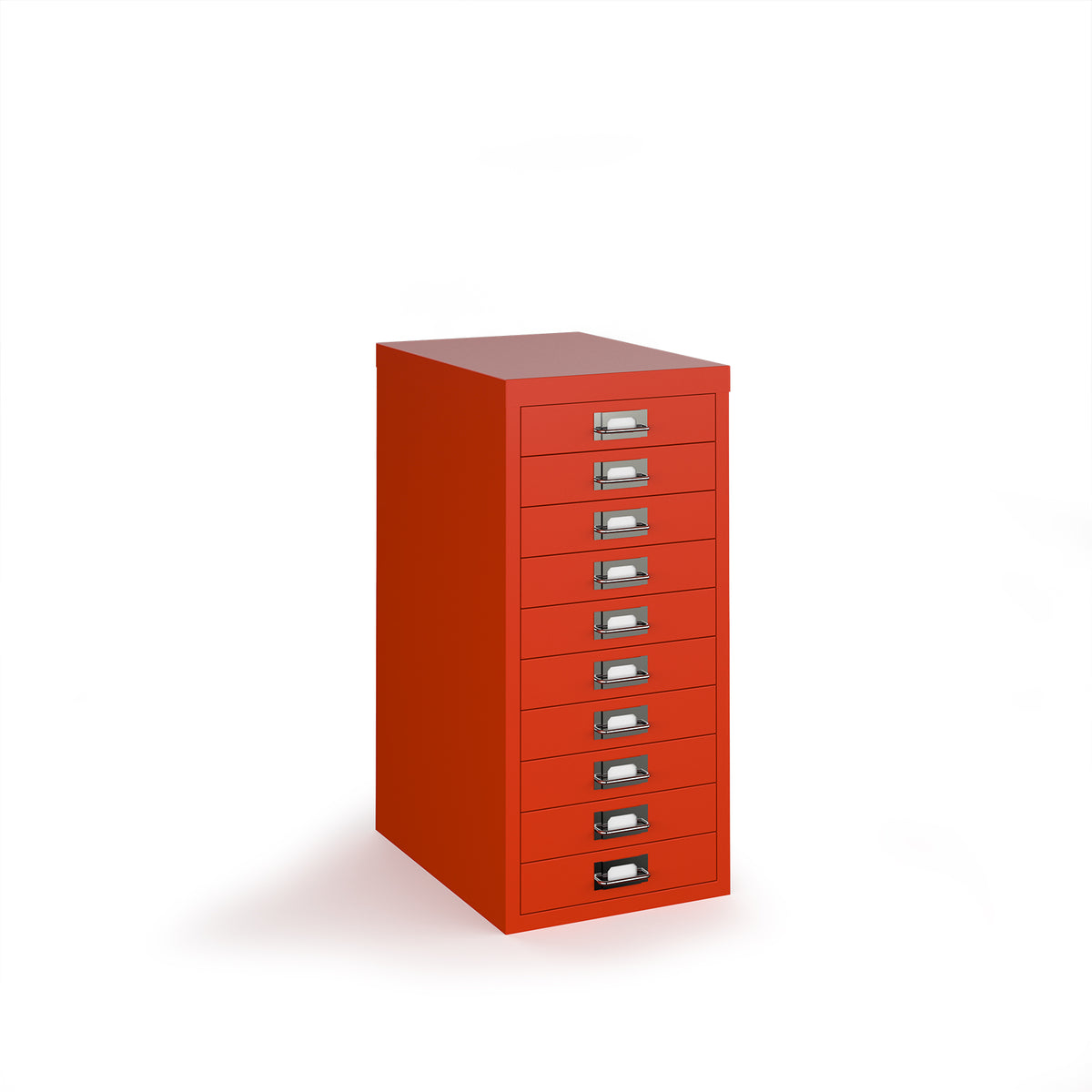Bisley multi drawers with 10 drawers - red - view 1