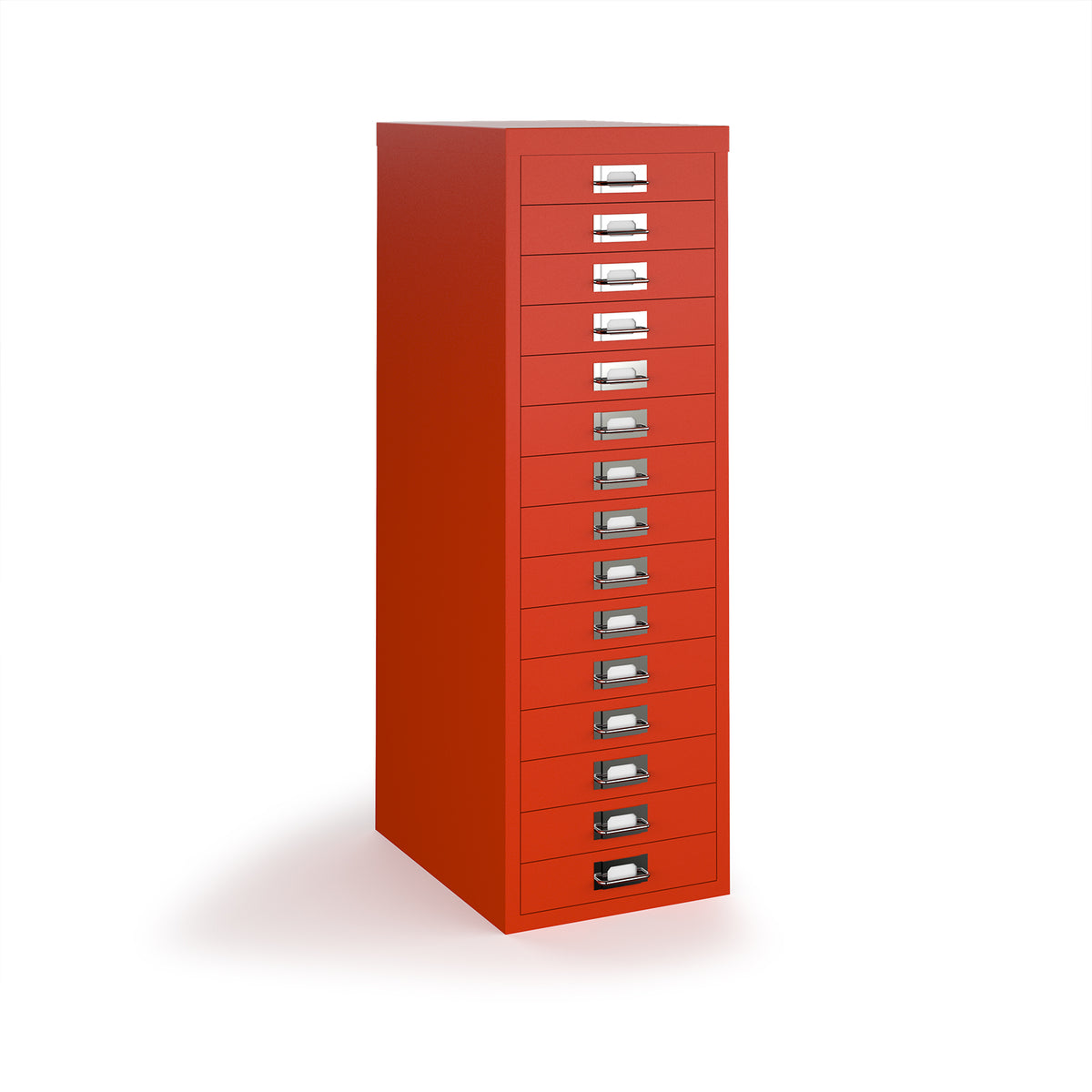 Bisley multi drawers with 15 drawers - red - view 1