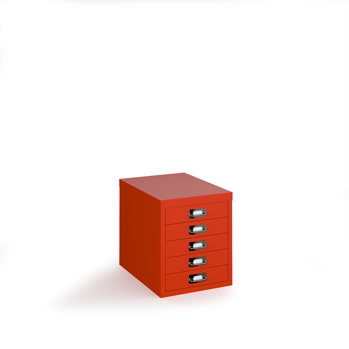 Bisley multi drawers with 5 drawers - red - view 1