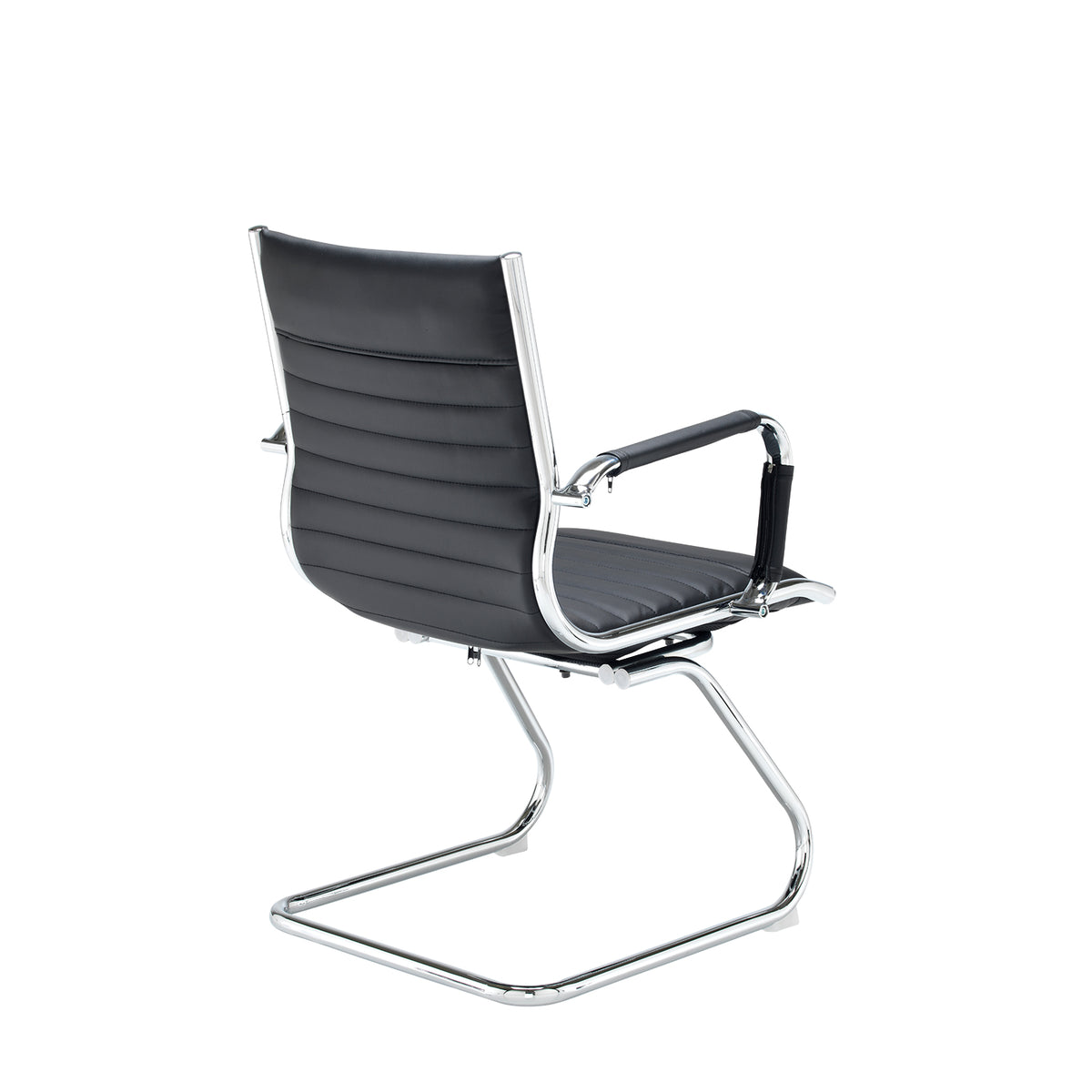 Bari executive visitors chair - black faux leather - view 2