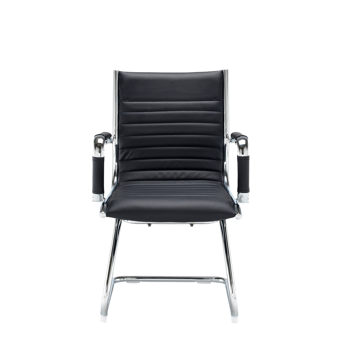 Bari executive visitors chair - black faux leather - view 5