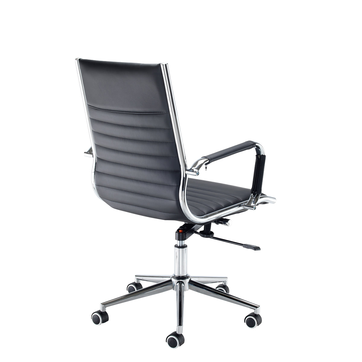 Bari medium back executive chair - black faux leather - view 3