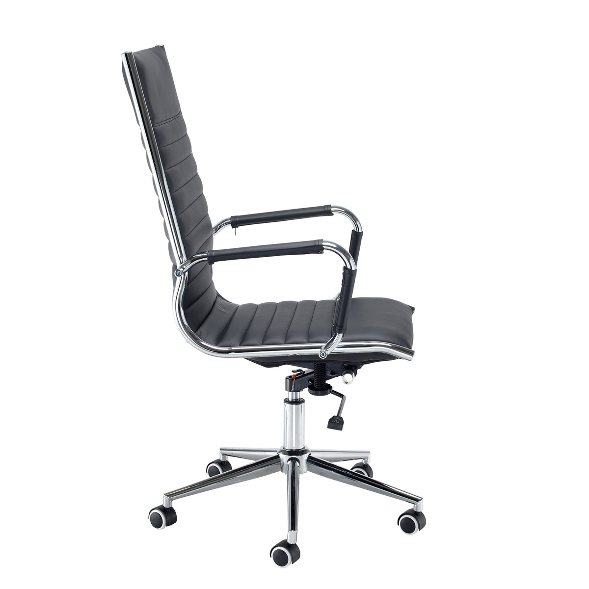 Bari high back executive chair - black faux leather - view 3
