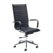 Bari high back executive chair - black faux leather - view 1