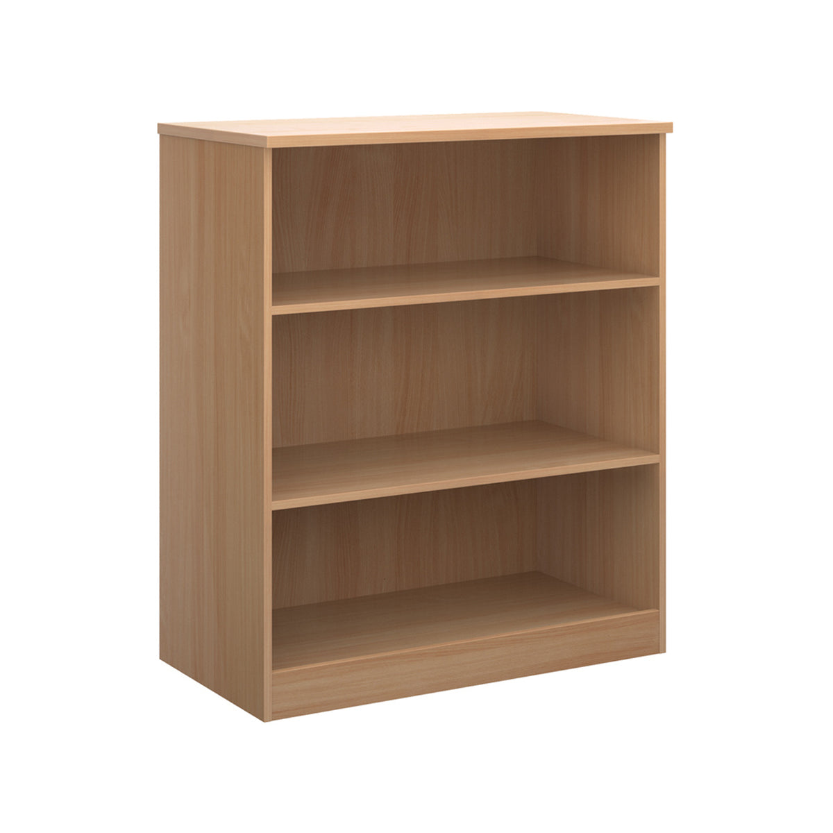 Deluxe bookcase 1200mm high with 2 shelves - Beech - view 1