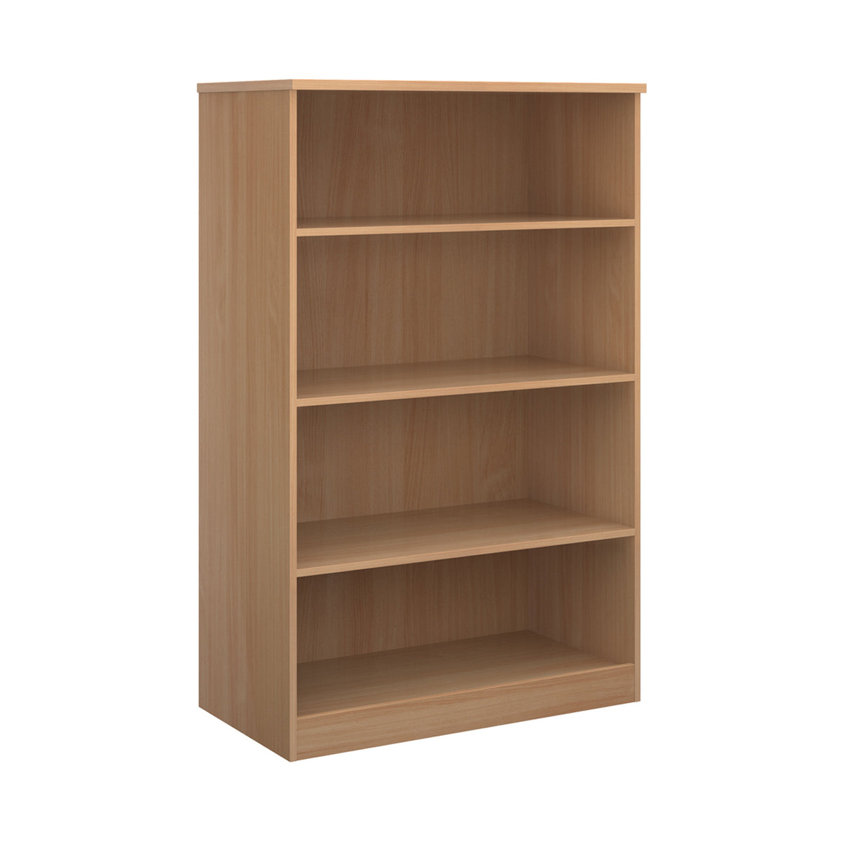 Deluxe bookcase 1600mm high with 3 shelves - Beech - view 1