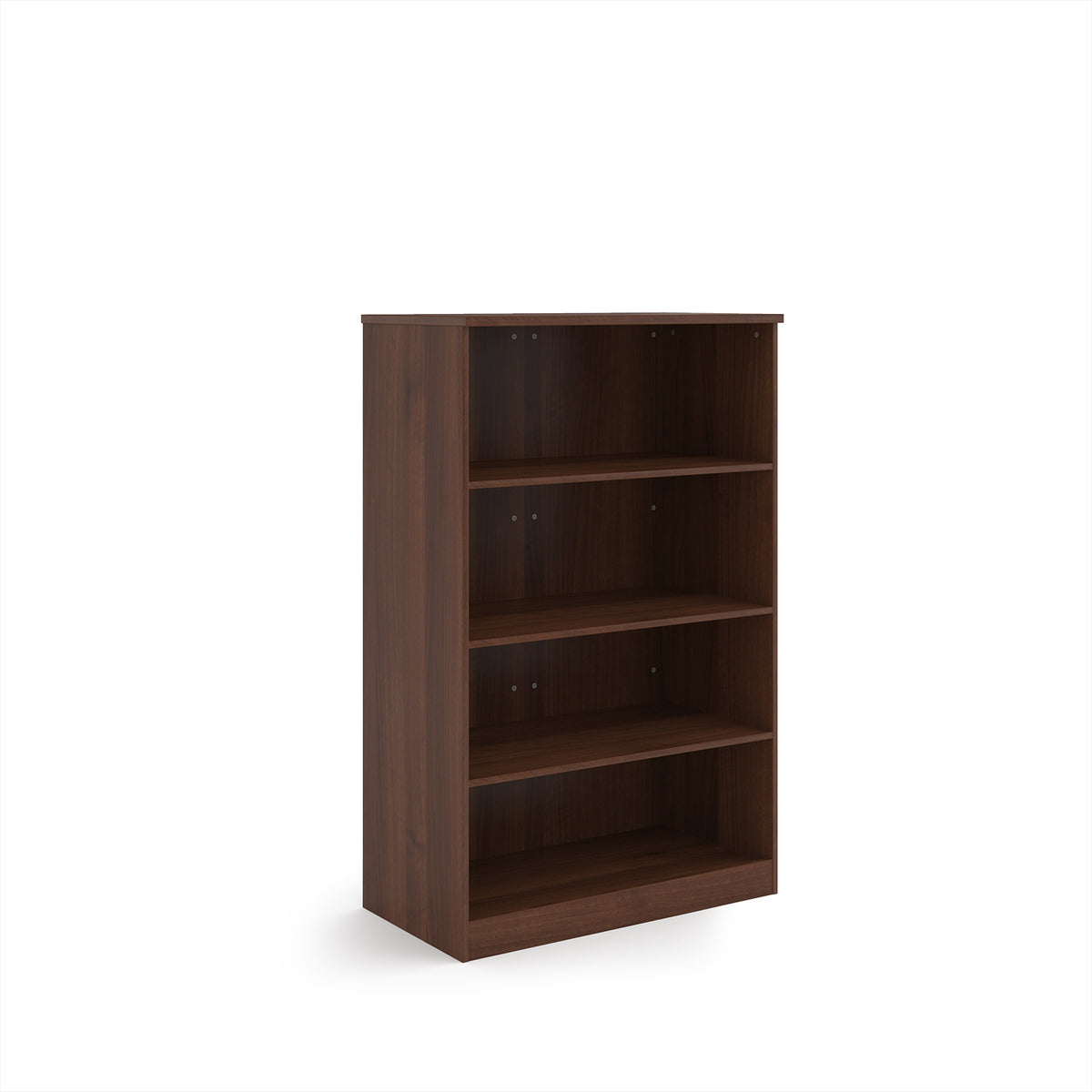 Deluxe bookcase 1600mm high with 3 shelves - Walnut - view 1