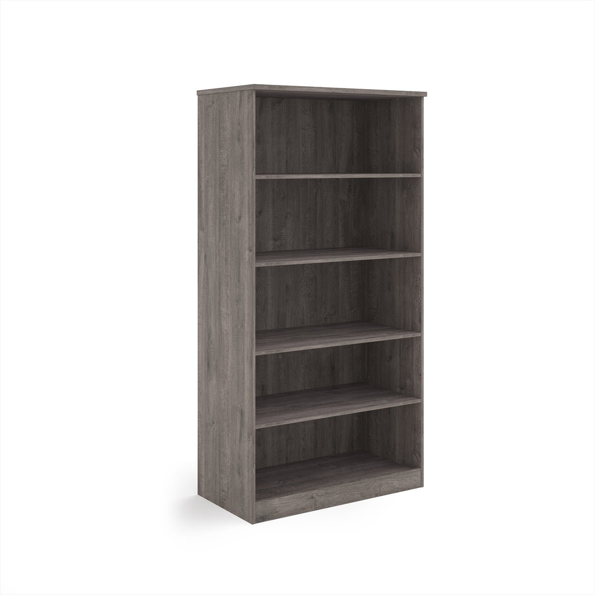 Deluxe bookcase 2000mm high with 4 shelves - Grey Oak - view 1