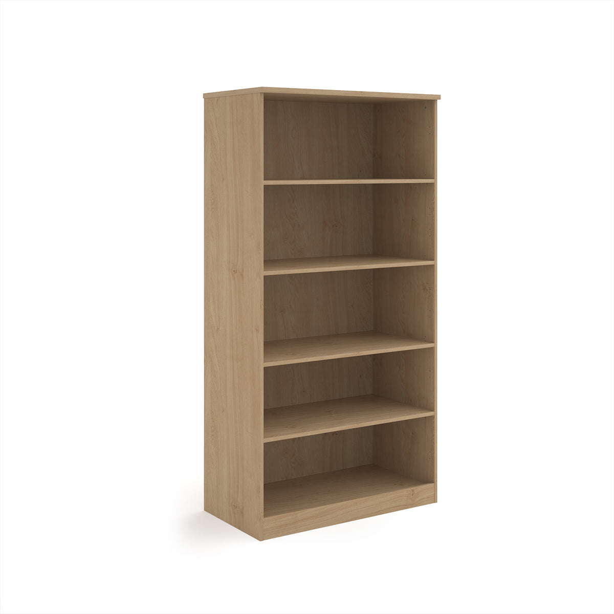 Deluxe bookcase 2000mm high with 4 shelves - Kendal Oak - view 1