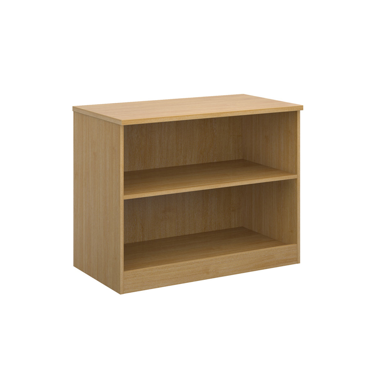 Deluxe bookcase 800mm high with 1 shelf - oak - view 1